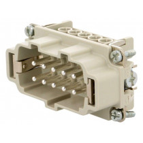C146 10A010 002 1; Connector: HDC; contact insert; male; C146; PIN: 10; 10+PE; size E10; AMPHENOL C146 10A010 002 1; Connector: HDC; contact insert; male; C146; PIN: 10; 10+PE; size E10; AMPHENOL