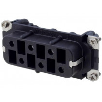 C146 10B006 102 5; Connector: HDC; contact insert; female; C146; PIN: 6; 6+PE; size E16; AMPHENOL