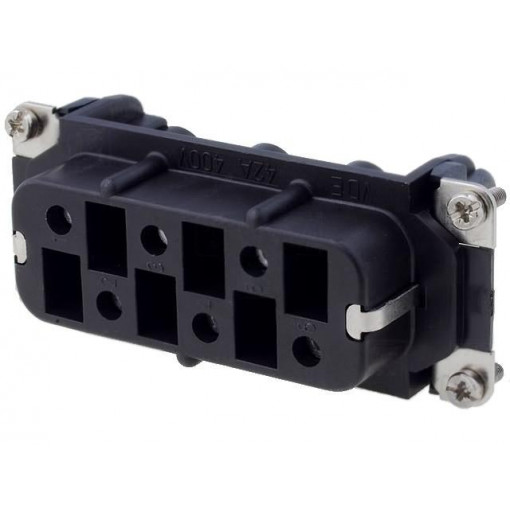C146 10B006 102 5; Connector: HDC; contact insert; female; C146; PIN: 6; 6+PE; size E16; AMPHENOL