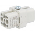 C146 10B007 000 2; Connector: HDC; female; C146,heavy|mate D; PIN: 8; 7+PE; size A3; AMPHENOL