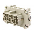 C146 10B010 002 1; Connector: HDC; contact insert; female; C146; PIN: 10; 10+PE; 16A; AMPHENOL