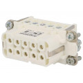 C146 10B010 102 4; Connector: HDC; contact insert; female; C146; PIN: 10; 10+PE; 16A; AMPHENOL