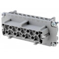 C146 10B016 102 1; Connector: HDC; contact insert; female; C146; PIN: 16; 16+PE; 19A; AMPHENOL