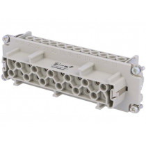 C146 10B024 002 1; Connector: HDC; contact insert; female; C146; PIN: 24; 24+PE; 18A; AMPHENOL