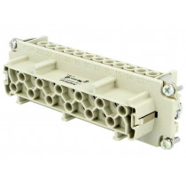 C146 10B024 102 1; Connector: HDC; contact insert; female; C146; PIN: 24; 24+PE; 16A; AMPHENOL
