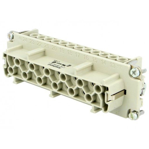 C146 10B024 102 1; Connector: HDC; contact insert; female; C146; PIN: 24; 24+PE; 16A; AMPHENOL