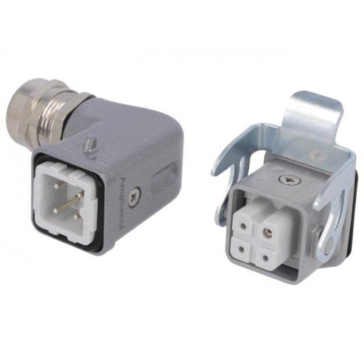 C146 10E003 926 4; Connector: HDC; male + female; C146; PIN: 4; 3+PE; size A3; M20; 10A; AMPHENOL