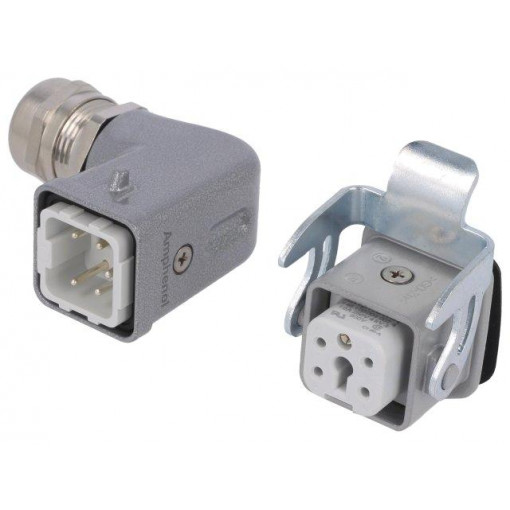 C146 10E004 926 4; Connector: HDC; male + female; C146; PIN: 5; 4+PE; size A3; M20; 10A; AMPHENOL