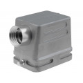 C146 10G006 500 1; Enclosure: for HDC connectors; C146; size E6; for cable; angled; AMPHENOL