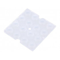 C15430_STRADELLA-16-HB-S; LED lens; square; Mat: PMMA plexiglass; transparent; 25°; H: 7.5mm; LEDIL