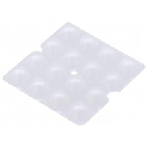 C15431_STRADELLA-16-HB-M; LED lens; square; Mat: PMMA plexiglass; transparent; H: 7.5mm; LEDIL