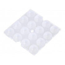 C15432_STRADELLA-16-HB-W; LED lens; square; Mat: PMMA plexiglass; transparent; 90°; H: 7.1mm; LEDIL