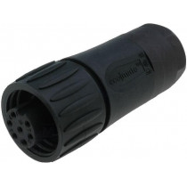 C016 30D006 110 12; Connector: circular; plug; PIN: 7; female; soldering; silver plated; AMPHENOL