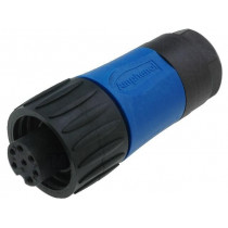 C016 30D006 110 10; Connector: circular; plug; PIN: 7; female; soldering; silver plated; AMPHENOL