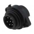 C016 30C006 100 12; Connector: circular; socket; PIN: 7; male; soldering; silver plated; AMPHENOL C016 30C006 100 12; Connector: circular; socket; PIN: 7; male; soldering; silver plated; AMPHENOL