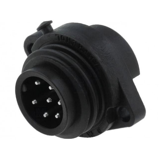 C016 30C006 100 12; Connector: circular; socket; PIN: 7; male; soldering; silver plated; AMPHENOL C016 30C006 100 12; Connector: circular; socket; PIN: 7; male; soldering; silver plated; AMPHENOL