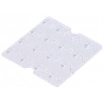 C16220_STRADELLA-16-T1-A; LED lens; square; Mat: PMMA plexiglass; transparent; H: 4.3mm; LEDIL