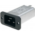C20F.0001; Connector: AC supply; socket; male; 20A; 250VAC; IEC 60320; 0.3mH; SCHURTER