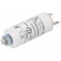 C274AC24150AA0J; Capacitor: motors, run; 1.5uF; 470VAC; Ø25x56.5mm; -25÷85°C; ±5%; KEMET