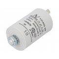C276CC25100AA0J; Capacitor: motors, run; 10uF; 420VAC; Ø35x56.5mm; -25÷85°C; ±5%; KEMET