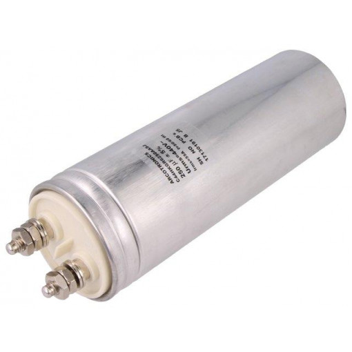 C44HKGR6250AASJ; Capacitor: polypropylene; Body dim: Ø85x242mm; 250uF; ±5%; 55A; KEMET