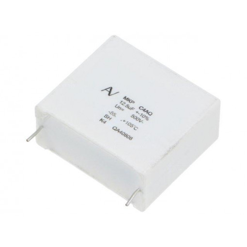 C4AQLBU5125A1YK; Capacitor: polypropylene; DC-Link; 12.5uF; ESR: 6.8mΩ; C4AQ; THT; KEMET