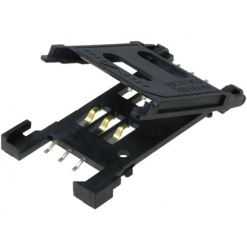 C707 10M006 049 2A; Connector: for cards; SIM; with hinged holder; SMT; PIN: 6; 2.5mm; AMPHENOL