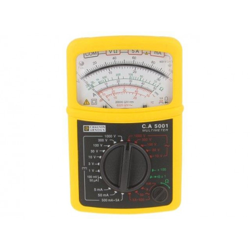C.A 5001; Analogue multimeter; Features: blown fuse indicator; 500g; IP40; CHAUVIN ARNOUX C.A 5001; Analogue multimeter; Features: blown fuse indicator; 500g; IP40; CHAUVIN ARNOUX