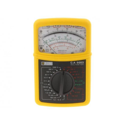 C.A 5003; Analogue multimeter; VDC: 100m/1/3/10/30/100/300/1000V; 500g; CHAUVIN ARNOUX C.A 5003; Analogue multimeter; VDC: 100m/1/3/10/30/100/300/1000V; 500g; CHAUVIN ARNOUX