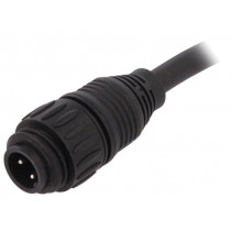 CA016 1A013 015 12; Connector: circular; plug; PIN: 4; male; cables; IP65,IP67; 18A; 1.5m; AMPHENOL