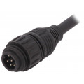 CA016 1A026 030 12; Connector: circular; plug; PIN: 7; male; cables; IP65,IP67; 10A; 3m; AMPHENOL CA016 1A026 030 12; Connector: circular; plug; PIN: 7; male; cables; IP65,IP67; 10A; 3m; AMPHENOL