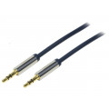 CA10500; Cable; Jack 3.5mm 3pin plug,both sides; 5m; Plating: gold-plated; LOGILINK