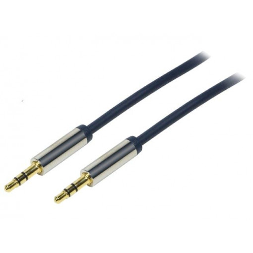 CA10500; Cable; Jack 3.5mm 3pin plug,both sides; 5m; Plating: gold-plated; LOGILINK