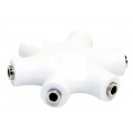 CA1088; Jack 3,5mm socket x6; 0.2m; Colour: white; LOGILINK