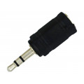 CA1102; Jack 2.5mm socket,Jack 3.5mm plug; Colour: black; LOGILINK