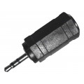 CA1103; Jack 2.5mm plug,Jack 3.5mm socket; Colour: black; LOGILINK