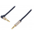CA11075; Cable; 0.75m; Plating: gold-plated; dark blue; LOGILINK