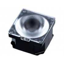 CA11355_LAURA-M; LED lens; square; transparent; 15÷34°; Colour: black; H: 13.1mm; LEDIL