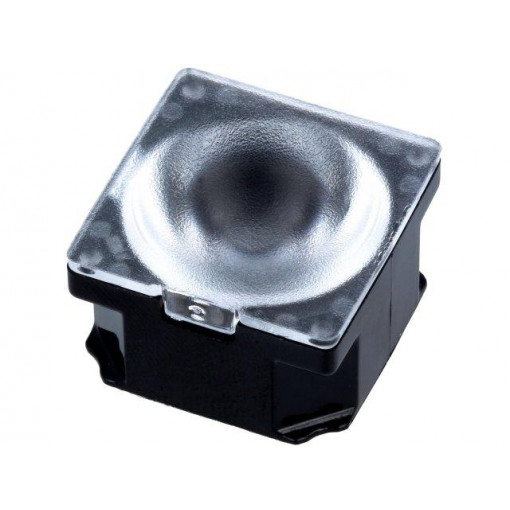 CA11355_LAURA-M; LED lens; square; transparent; 15÷34°; Colour: black; H: 13.1mm; LEDIL