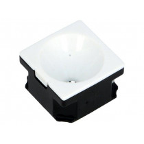 CA11525_LAURA-R-W; LED lens; square; transparent; 71°; Colour: black; H: 13.1mm; LEDIL