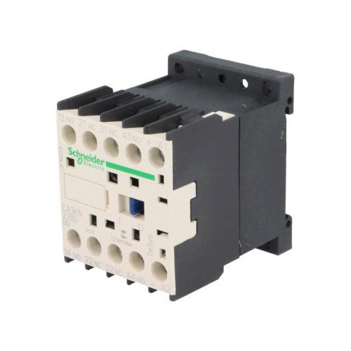 CA3KN22BD; Contactor: 4-pole; NC x2 + NO x2; 24VDC; 10A; DIN,on panel; W: 45mm; SCHNEIDER ELECTRIC