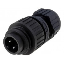 934124100 CA 3 LS; Connector: circular; plug; male; IP67; CA; PIN: 4(3+1); 3+PE; 400V; HIRSCHMANN 934124100 CA 3 LS; Connector: circular; plug; male; IP67; CA; PIN: 4(3+1); 3+PE; 400V; HIRSCHMANN
