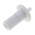 CA6 6024W; Knob; shaft knob,with flange; white; Ø5mm; Flange dia: 9mm; ACP CA6 6024W; Knob; shaft knob,with flange; white; Ø5mm; Flange dia: 9mm; ACP