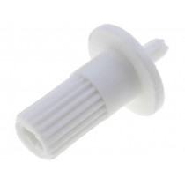 CA6 6024W; Knob; shaft knob,with flange; white; Ø5mm; Flange dia: 9mm; ACP CA6 6024W; Knob; shaft knob,with flange; white; Ø5mm; Flange dia: 9mm; ACP