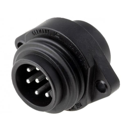 932326100 CA 6 GS; Connector: circular; socket; male; IP67; CA; PIN: 7(6+1); 6+PE; 250V; HIRSCHMANN 932326100 CA 6 GS; Connector: circular; socket; male; IP67; CA; PIN: 7(6+1); 6+PE; 250V; HIRSCHMANN