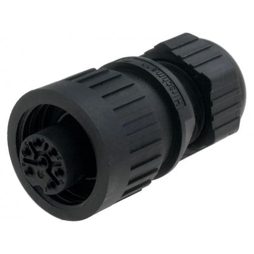 934127100 CA 6 LD; Connector: circular; plug; female; IP67; CA; PIN: 7(6+1); 6+PE; 250V; HIRSCHMANN 934127100 CA 6 LD; Connector: circular; plug; female; IP67; CA; PIN: 7(6+1); 6+PE; 250V; HIRSCHMANN