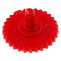 CA9MR 9002; Knob; thumbwheel; red; Ø11.5mm; Application: CA9M; ACP