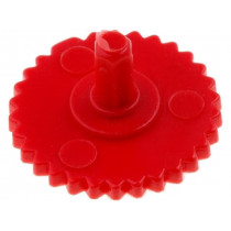 CA9MR 9002; Knob; thumbwheel; red; Ø11.5mm; Application: CA9M; ACP CA9MR 9002; Knob; thumbwheel; red; Ø11.5mm; Application: CA9M; ACP