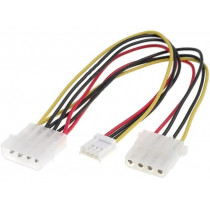 CAB-DC3; Splitter; Molex male,Molex female,mini Molex female; 0.2m; BQ CABLE