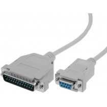 CABLE-120; Cable; D-Sub 25pin plug,D-Sub 9pin socket; Len: 1.8m; snapped-in; BQ CABLE